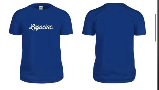 Short Sleeve BLUE SHIRT WITH WHITE LEGACINC.